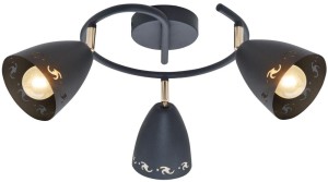 Czarna lampa sufitowa dziecięca spirala COTY 3XE14 40W