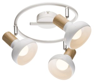 Biała lampa przysufitowa spirala 3XE14 40W PUERTO 