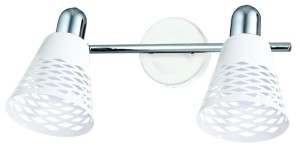 Biała lampa przysufitowa listwa 2XE14 40W DISCOVERY