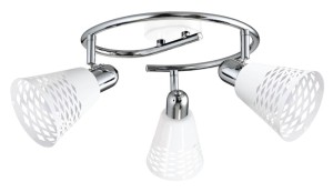 Biała lampa przysufitowa spirala 3XE14 40W DISCOVERY 