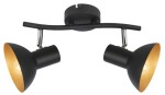 Lampa przysufitowa listwa DISO 2XE27 40W CZARNY+ZLOTO