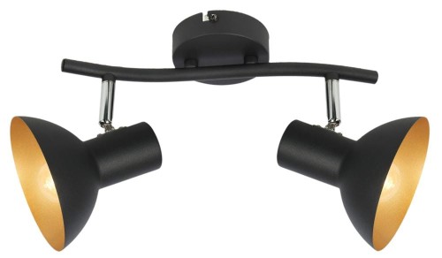 LAMPAMI - lampa plafon czarny ze złotym, lampa sufitowa czarna, lampa kuchenna