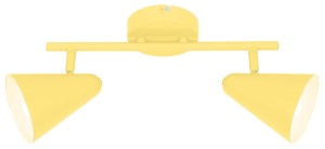 Żółta lampa dziecięca przysufitowa AMOR 2XE14 40W BANANOWY