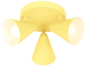 Żółta lampa dziecięca przysufitowa AMOR 3XE14 40W BANANOWY