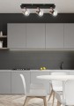 LAMPAMI - lampa listwa czarna, lampa sufitowa czarna, lampa kuchenna