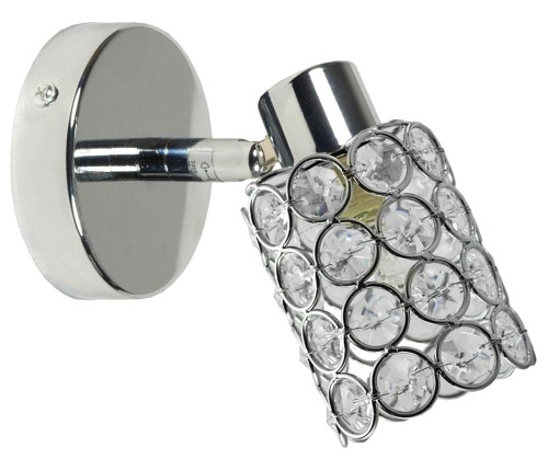 LAMPAMI - lampa srebrna, kinkiet do sypialni, lampa na ścianę