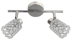 Lampa sufitowa z kryształkami listwa YORK 2XG9 40W CHROM