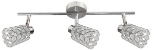 Lampa sufitowa z kryształkami listwa YORK 3XG9 40W CHROM 