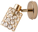 Kinkiet ścienny z kryształkami YORK 1XG9 40W MOSIĄDZ 