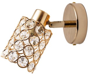 Kinkiet ścienny z kryształkami YORK 1XG9 40W MOSIĄDZ 
