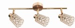 Lampa sufitowa z kryształkami listwa YORK 3XG9 40W MOSIĄDZ