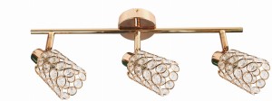 Lampa sufitowa z kryształkami listwa YORK 3XG9 40W MOSIĄDZ