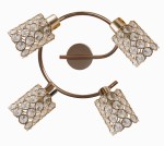 Lampa sufitowa z kryształkami spirala YORK 4XG9 40W MOSIĄDZ 