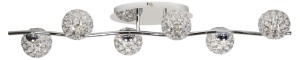 Srebrna lampa sufitowa listwa STARLET 4XG9 40W CHROM/TRANSPARENT