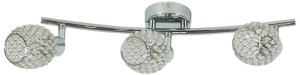 Srebrna lampa sufitowa listwa CLEAR 3XG9 40W TRANSPARENTNY