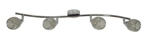 Srebrna lampa sufitowa listwa CLEAR 4XG9 40W TRANSPARENTNY