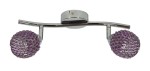 Srebrna lampa sufitowa listwa CLEAR 2XG9 40W FIOLET