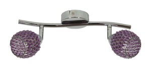Srebrna lampa sufitowa listwa CLEAR 2XG9 40W FIOLET