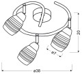 LAMPAMI - lampa do salonu szkic