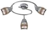 Lampa sufitowa na korytarz spirala MILTON 3XE14 10W CHROM