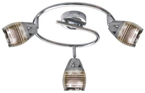 Lampa sufitowa na korytarz spirala MILTON 3XE14 10W CHROM