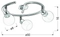 LAMPAMI - lampa plafon srebrna szkic