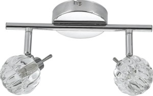 Lampa przysufitowa kryształowa 2xG9 40W BOMBOLA CHROM BEZ ŻARÓWEK