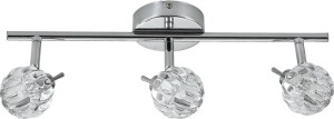 Lampa przysufitowa kryształowa 3xG9 40W BOMBOLA CHROM BEZ ŻARÓWEK