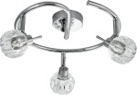 Lampa przysufitowa kryształowa spirala 3xG9 40W BOMBOLA CHROM BEZ ŻARÓWEK