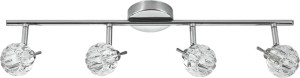 Lampa przysufitowa kryształowa 4xG9 40W BOMBOLA CHROM BEZ ŻARÓWEK