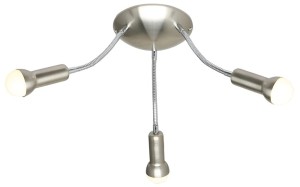  Srebrna lampa sufitowa 3xE14 40 W ARC SATYNA NIKIEL 
