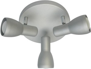 Szara lampa przysufitowa plafon PICARDO 3XE14 40W SZARO SREBRNA