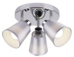 Srebrna lampa sufitowa plafon PIN 3XE14 40W CHROM 