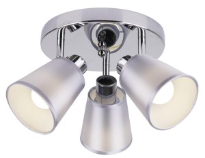 Srebrna lampa sufitowa plafon PIN 3XE14 40W CHROM 