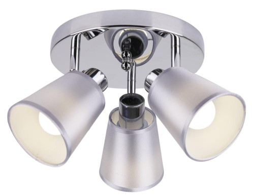 LAMPAMI - plafon nowoczesny, lampa do salonu, lampa sufitowa srebrna