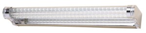 Srebrny kinkiet nad lustro 40 cm 7W LED MODERNO STAL NIERDZEWNA POLEROWANA/AKRYL 