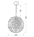 LAMPAMI - czarna lampa wisząca szkic