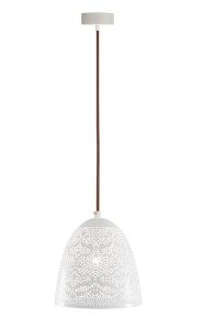 Ażurowana lampa wisząca biała 125 cm 1xE27 60W BENE