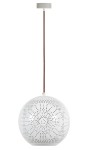 Ażurowana lampa wisząca biała kula 125 cm 1xE27 60W BENE