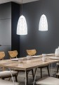 LAMPAMI - biała lampa wisząca, biały żyrandol nowoczesny, żyrandol biały