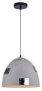 Lampa industrialna wisząca szara 135 cm 1xE27 60W PATCH CHROMOWANY DEKOR