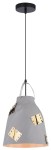 Lampa industrialna wisząca szara 135 cm 1xE27 60W PATCH ZŁOTY DEKOR 
