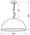 LAMPAMI - lampa wisząca szkic