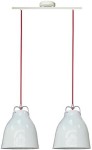 Lampa nad stół wisząca biała podwójna 2xE27 60W PENSILVANIA 20 