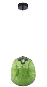 Zielona lampa sufitowa wisząca 28 1xE27 60W CLUB