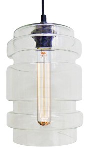 Pojedyncza lampa wisząca 18 1xE27 60W DECORADO TRANSPARENTNY + ŻARÓWKA