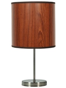 Klasyczna lampa stojąca stołowa 1xE27 60W TIMBER DĄB 30X20