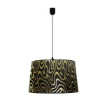 Lampa sufitowa wisząca czarna ze złotym 40 1xE27 60W TIGER