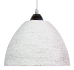 Lampa sufitowa wisząca biała 1xE27 60W BRAID