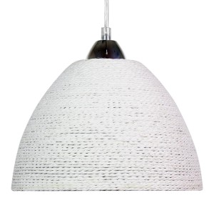 Lampa sufitowa wisząca biała 1xE27 60W BRAID